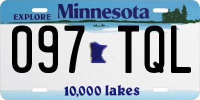 MN license plate 097TQL