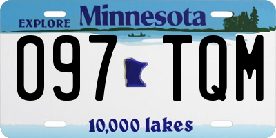 MN license plate 097TQM