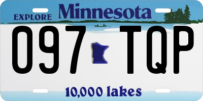 MN license plate 097TQP
