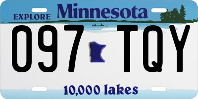 MN license plate 097TQY