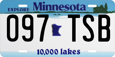 MN license plate 097TSB