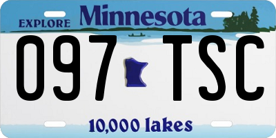 MN license plate 097TSC
