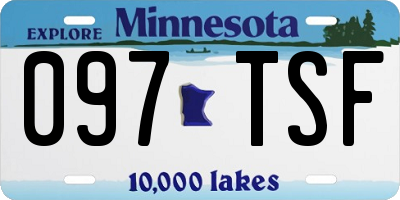 MN license plate 097TSF