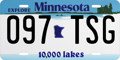 MN license plate 097TSG