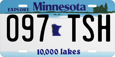 MN license plate 097TSH