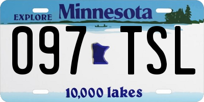 MN license plate 097TSL