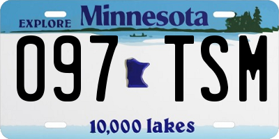 MN license plate 097TSM