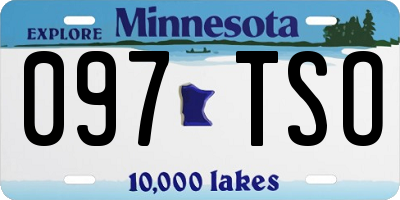 MN license plate 097TSO