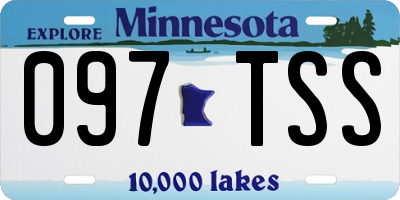 MN license plate 097TSS