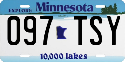 MN license plate 097TSY