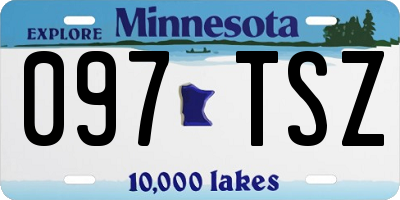 MN license plate 097TSZ