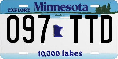 MN license plate 097TTD
