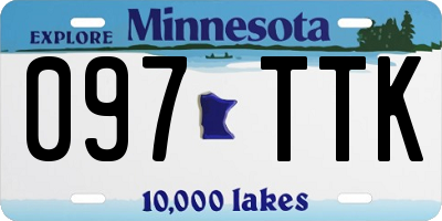 MN license plate 097TTK