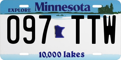 MN license plate 097TTW