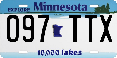 MN license plate 097TTX