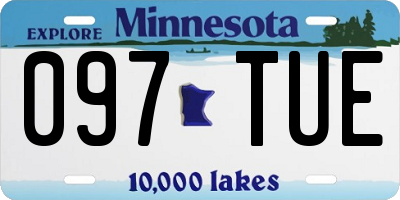 MN license plate 097TUE