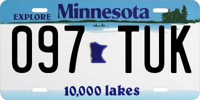 MN license plate 097TUK