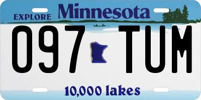 MN license plate 097TUM