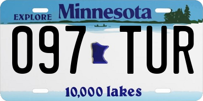 MN license plate 097TUR