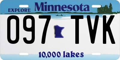 MN license plate 097TVK