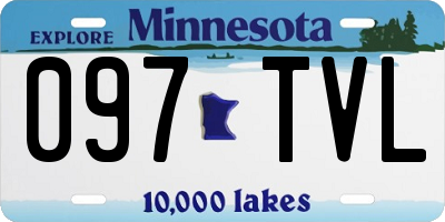 MN license plate 097TVL