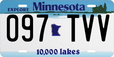 MN license plate 097TVV