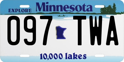 MN license plate 097TWA