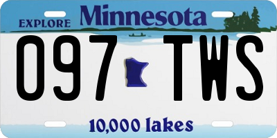 MN license plate 097TWS