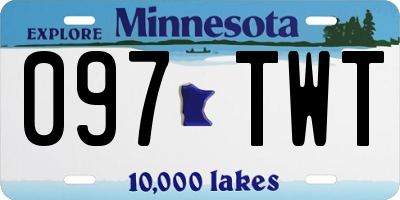 MN license plate 097TWT