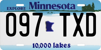 MN license plate 097TXD