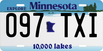 MN license plate 097TXI