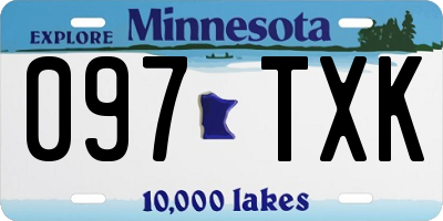 MN license plate 097TXK