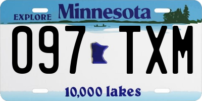 MN license plate 097TXM