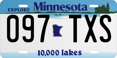 MN license plate 097TXS