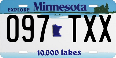 MN license plate 097TXX