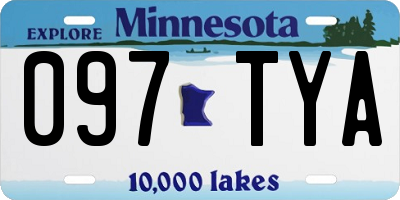 MN license plate 097TYA