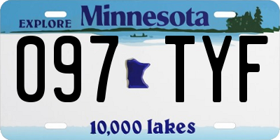 MN license plate 097TYF