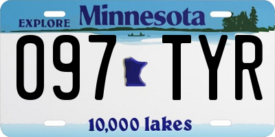 MN license plate 097TYR