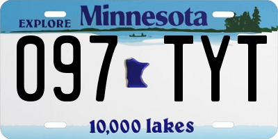 MN license plate 097TYT