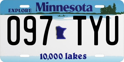 MN license plate 097TYU