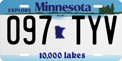 MN license plate 097TYV