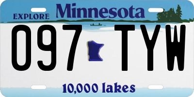 MN license plate 097TYW
