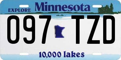 MN license plate 097TZD