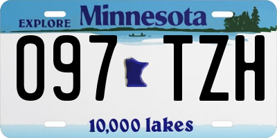 MN license plate 097TZH