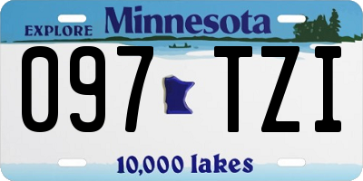 MN license plate 097TZI