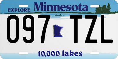 MN license plate 097TZL