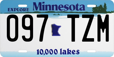 MN license plate 097TZM