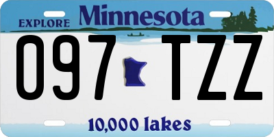 MN license plate 097TZZ