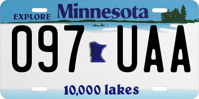 MN license plate 097UAA
