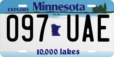 MN license plate 097UAE